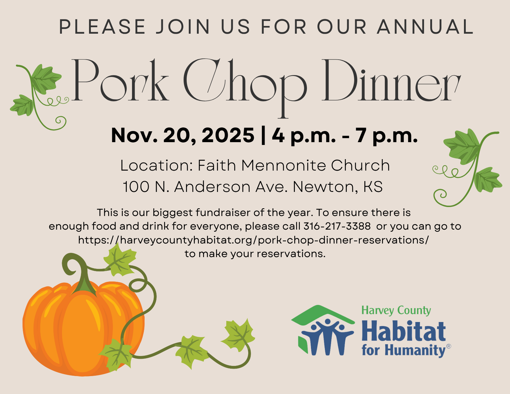 Pork Chop Dinner 2025